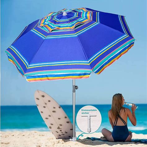 Check Umbrella in Sand 